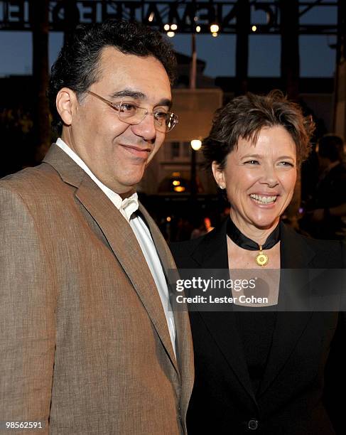 Director Rodrigo Garcia and actress Annette Bening arrive at the "Mother And Child" Los Angeles Premiere held at the Egyptian Theatre on April 19,...