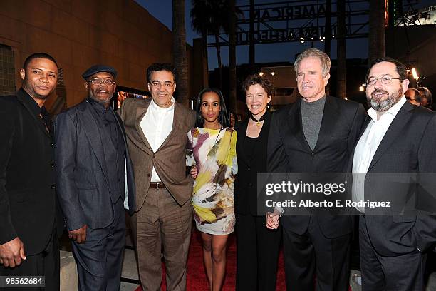 Actors David Ramsey, Samuel L. Jackson, director Rodrigo Garcia, actors Kerry Washington, Annette Bening, Warren Beatty and Sony Pictures Classics...