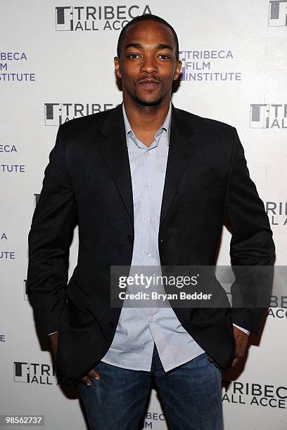 Actor Anthony Mackie attends the Tribeca All Acces kick off during the 2010 Tribeca Film Festival at Hiro Ballroom at The Maritime Hotel on April 19,...