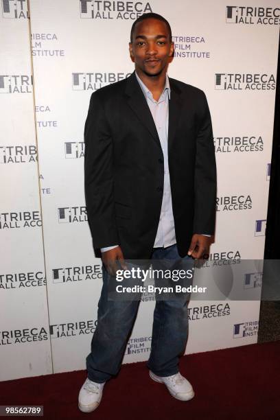 Actor Anthony Mackie attends the Tribeca All Acces kick off during the 2010 Tribeca Film Festival at Hiro Ballroom at The Maritime Hotel on April 19,...