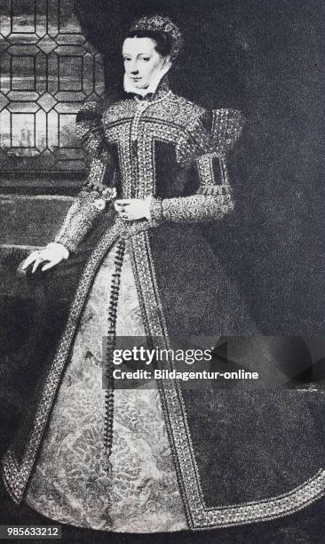 Fashion from england at the time of maria stuart, 1550 - 1600, late renaissance, Trachten aus England zur Zeit von Maria Stuart, 1550 - 1600,...