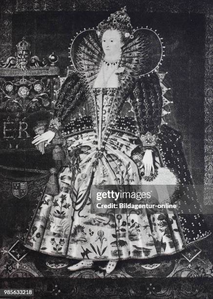 Fashion from england at the time of maria stuart, 1550 - 1600, late renaissance, Trachten aus England zur Zeit von Maria Stuart, 1550 - 1600,...