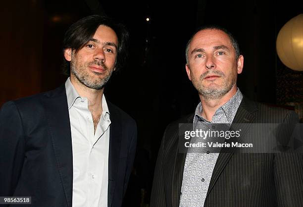 Actor Emmanuel Mouret and director of COLCOA Francois Truffard attend City Of Lights, City Of Angels Film Festival on April 19, 2010 in Los Angeles,...