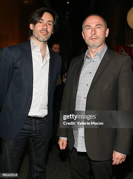 Actor Emmanuel Mouret and director of COLCOA Francois Truffard attend City Of Lights, City Of Angels Film Festival on April 19, 2010 in Los Angeles,...