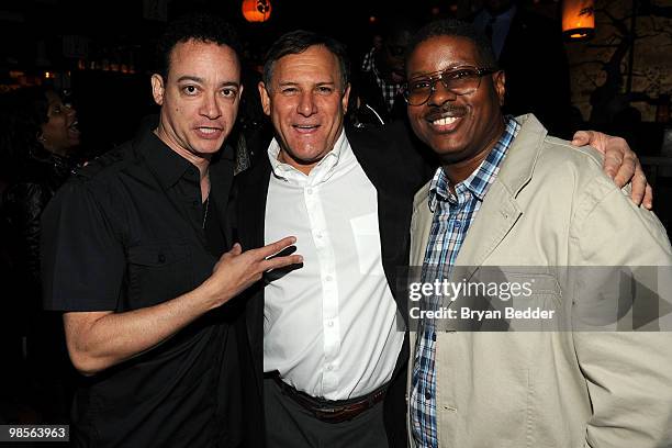 Craig Hatkoff and Christopher "Kid" Reid and Christopher "Play" Martin of Kid 'N Play attend the Tribeca All Acces kick off during the 2010 Tribeca...