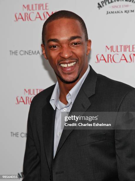 Actor Anthony Mackie attends The Cinema Society hosts a screening of "Multiple Sarcasms" at AMC Loews 19th Street theater on April 19, 2010 in New...
