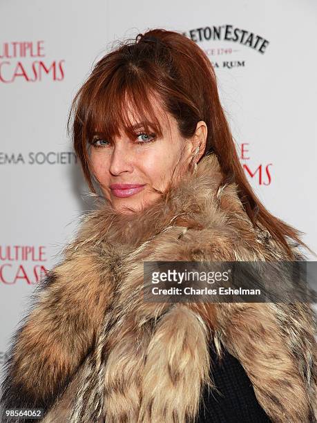 Actress/model Carol Alt attends The Cinema Society hosts a screening of "Multiple Sarcasms" at AMC Loews 19th Street theater on April 19, 2010 in New...