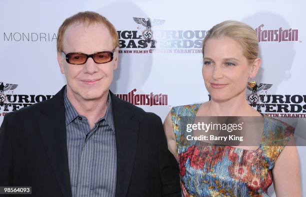 Musician Danny Elfman and actress Bridget Fonda arrives at the Los Angeles Premiere "Inglourious Basterds" held at Grauman's Chinese Theatre on...