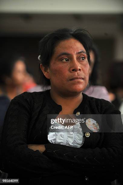 Aura Suruy Socorec, mother the Wendy, Heidy, and Diana Suruy -- who were killed in the village of Chicamán, San Lucas Sacatepequez on May 29, 2008 --...