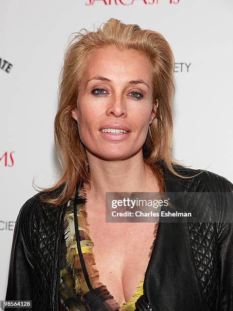 Model Frederique van der Wal attends The Cinema Society hosts a screening of "Multiple Sarcasms" at AMC Loews 19th Street theater on April 19, 2010...