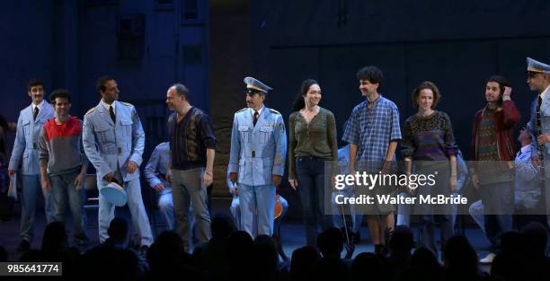 Etai Benson, AriÕel Stachel, Andrew Polk, Sasson Gabay, Katrina Lenk, John Cariani, Kristen Sieh, Adam Kantor and cast during Sasson GabayÕs first...