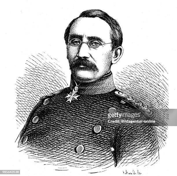 August Karl von Goeben, 10 December 1816 - 13 November 1880, was a Prussian infantry general, German, digital improved reproduction of an original...