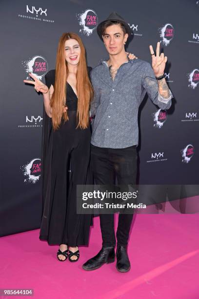 Klaudia Giez and her boyfriend Felipe Soares attend the NYX Face Awards 2018 on June 27, 2018 in Berlin, Germany.