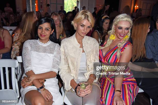 Collien Ulmen-Fernandes, Luisa Hartema and Daniela Katzenberger attend the NYX Face Awards 2018 on June 27, 2018 in Berlin, Germany.