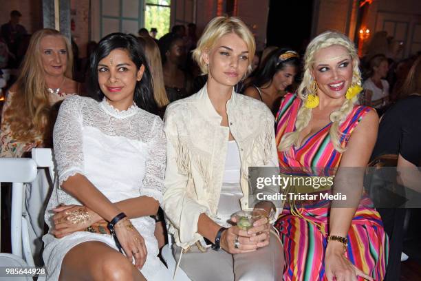 Collien Ulmen-Fernandes, Luisa Hartema and Daniela Katzenberger attend the NYX Face Awards 2018 on June 27, 2018 in Berlin, Germany.