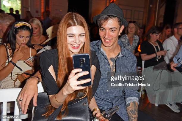 Klaudia Giez and her boyfriend Felipe Soares attend the NYX Face Awards 2018 on June 27, 2018 in Berlin, Germany.