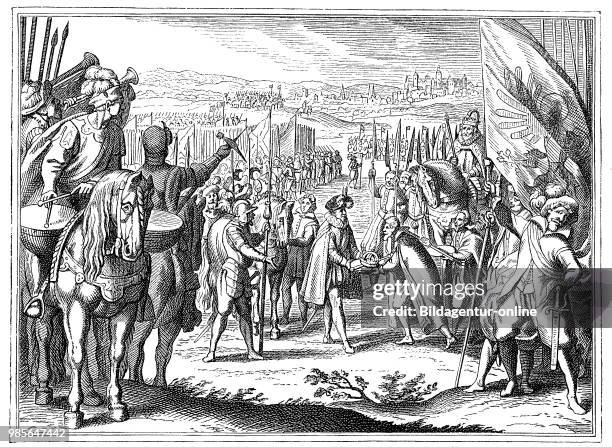 Transfer of the crown of Hungary to Matthias in 1608, Matthia, 1557 ž 1619, was Holy Roman Emperor from 1612, King of Hungary and Croatia from 1608...