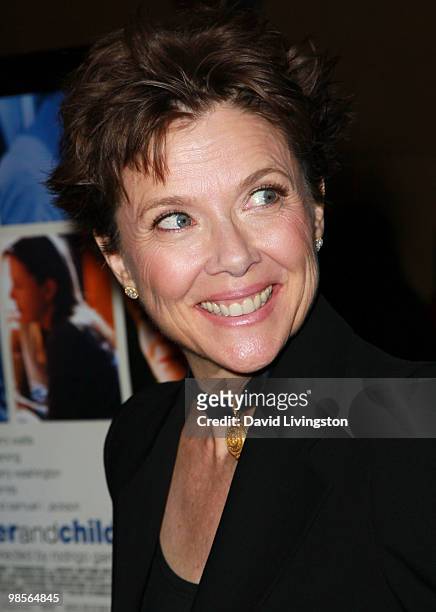 Actress Annette Bening attends the premiere of Sony Pictures Classics' "Mother and Child" at the Egyptian Theater on April 19, 2010 in Los Angeles,...