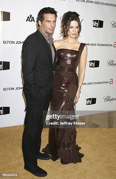 Director Len Wiseman and actress Kate Beckinsale attend the 16th Annual Elton John AIDS Foundation Oscar Party at the Pacific Design Center on...