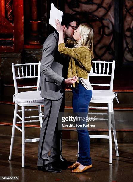 Actors Zachary Quinto and Mamie Gummer performs during Stars Give Love - A Very Special Benefit For WET's 11th Season at The Angel Orensanz...