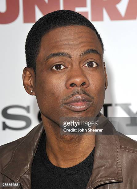 Actor/ Comedian Chris Rock arrives to the "Death At A Funeral" Los Angeles Premiere at Pacific's Cinerama Dome on April 12, 2010 in Hollywood,...
