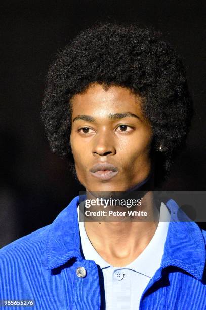 Model walks the runway during the Kenzo Menswear Spring/Summer 2019 show as part of Paris Fashion Week on June 24, 2018 in Paris, France.