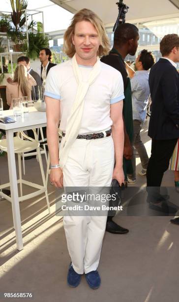 Henry Conway attends the Perrier Jouet VIP reception on the Perrier Jouet Champagne Terrace at Masterpiece London at the Royal Hospital Chels
