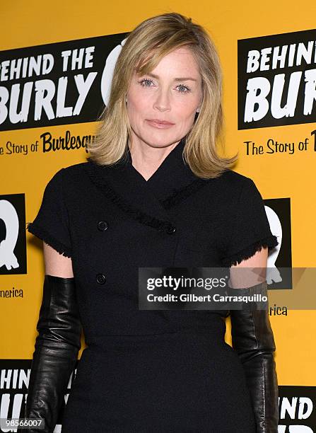 Actress Sharon Stone attends the special screening of "Behind the Burly Q" at MOMA on April 19, 2010 in New York City.