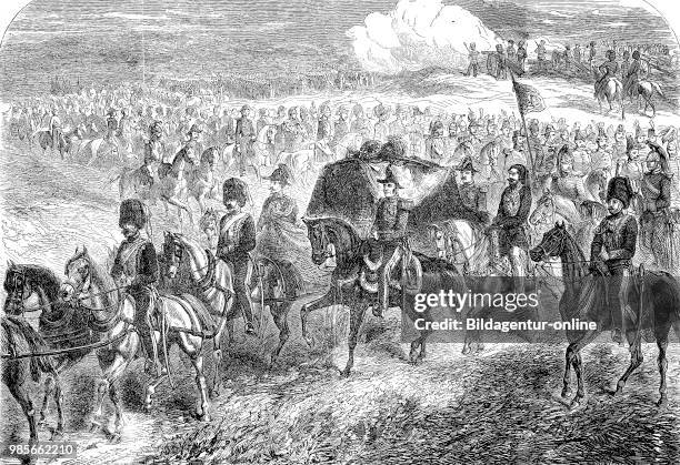 Crimean War 1853 - 1856, the burial of Field Marshal FitzRoy James Henry Somerset, 1st Baron Raglan, England, Sewastopol, Crimea, Digital improved...