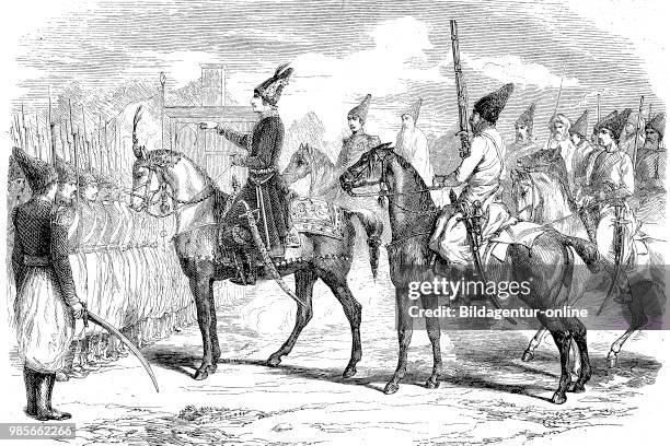 Crimean War, Naser al-Din Shah Qajar, 1831- 1896?, also Nassereddin Shah Qajar, was the King of Persia 1848 - 1896, Digital improved reproduction of...