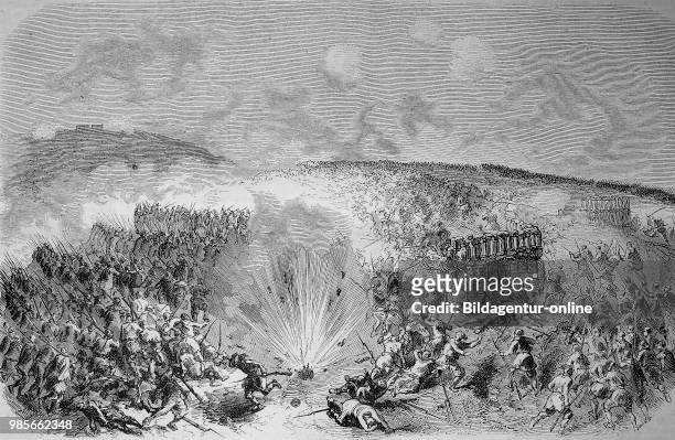 Crimean War 1855, the battle at the Thurm Malachow, February, The Battle of Malakoff was a major battle during the Crimean War, fought between...
