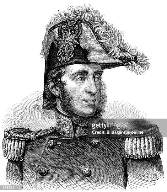 Guglielmo Pepe, 13 February 1783 - 8 August 1855, was an Italian general and patriot, pictures of the time of 1855, digital improved reproduction of...