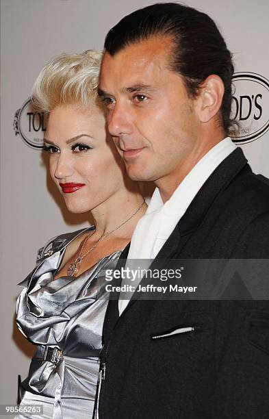 Musicians Gwen Stefani and Gavin Rossdale arrive at the Tod's Beverly Hills Reopening To Benefit MOCA at Tod's Boutique on April 15, 2010 in Beverly...