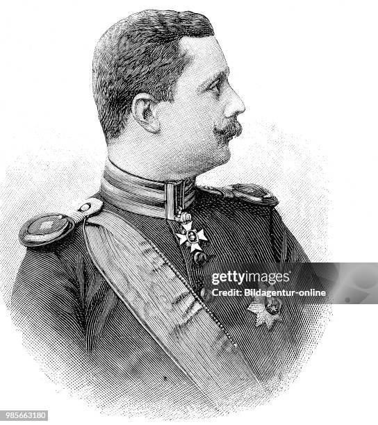 Prince Henry XXX. Reuss zu Koestritz, royal Prussian major and battalion commander in the body grenadier regiment of King Frederick William III,...