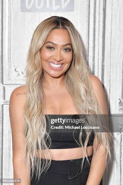 Actress and television personality La La Anthony visits Build to discuss the show "Power" at Build Studio on June 27, 2018 in New York City.