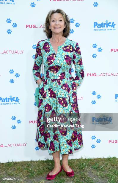 Cherie Lunghi attends the UK premiere of 'Patrick' on June 27, 2018 in London, England.