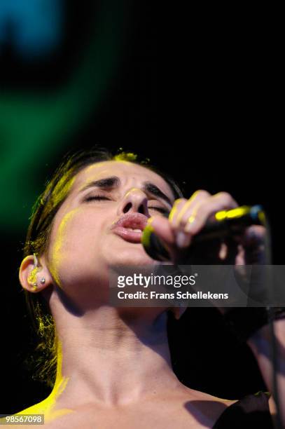 Portugese Fado singer Christina Branco performs live on stage at the North Sea Jazz Festival in The Hague, Holland on July 08 2005