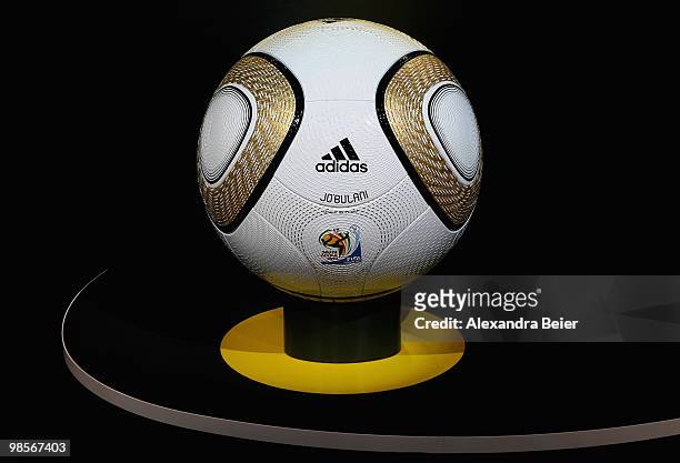 Picture shows the FIFA World Cup 2010 final match ball presented on April 20, 2010 in Herzogenaurach, Germany.
