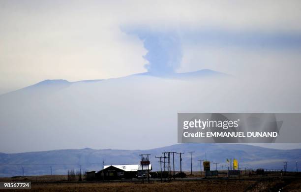 Ash and smoke bellow from the Eyjafjallajökull volcano as the volcano is seen from Hella, Iceland, on April 20, 2010. The volcanic ash cloud from...