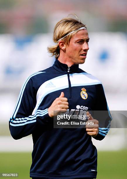 Guti of Real Madrid runs during a training session at Valdebebas on April 20, 2010 in Madrid, Spain.