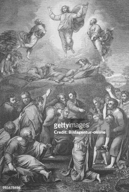 The Transfiguration of Jesus is an event reported in the New Testament when Jesus is transfigured and becomes radiant in glory upon a mountain, ,...