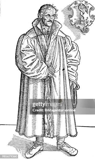 Philip Melanchthon, Philippus Melanchthon, 1497 - 1560, born Philipp Schwartzerdt, was a German Lutheran reformer, Bildnis des Melanchthon, 1497 -...