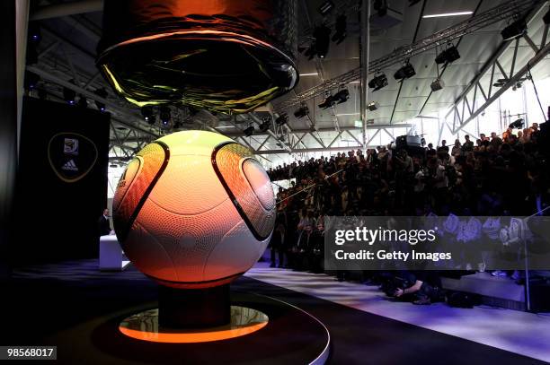 Picture shows the FIFA World Cup 2010 final match-ball presented on April 20, 2010 in Herzogenaurach, Germany.