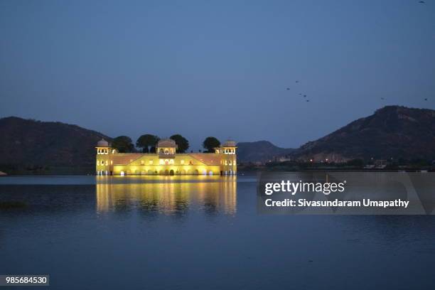 jal mahal in the dusk - jal mahal stock pictures, royalty-free photos & images