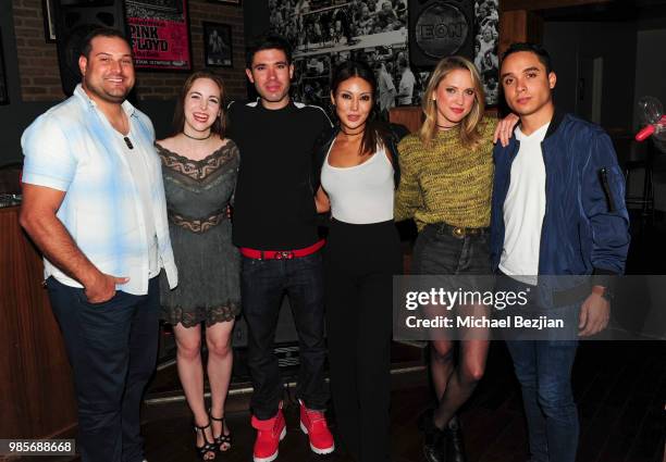 Max Adler, Brittany Curran, Kristos Andrews, Chasty Ballesteros, Ciara Hanna, and Sinjin Rosa attend "The Water Of Life" Indiegogo Launch Party And...