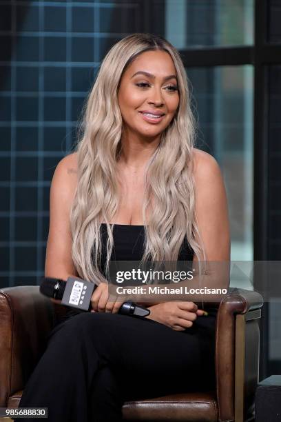 Actress and television personality La La Anthony visits Build to discuss the show "Power" at Build Studio on June 27, 2018 in New York City.