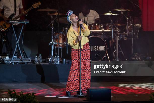 Emeli Sande performs in concert during the Festival Jardins de Pedralbes on June 27, 2018 in Barcelona, Spain.