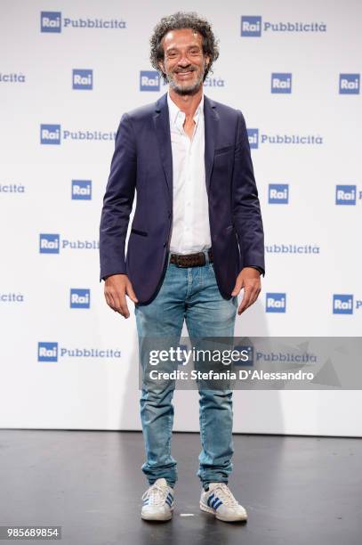Salvatore Ficarra attends the Rai Show Schedule presentation on June 27, 2018 in Milan, Italy.