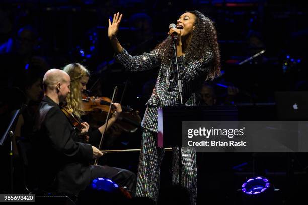 Corinne Bailey Rae at A Life In Song: Quincy Jones at The O2 Arena on June 27, 2018 in London, England.