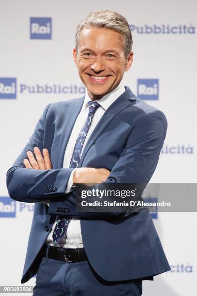 Pierluigi Spada attends the Rai Show Schedule presentation on June 27, 2018 in Milan, Italy.